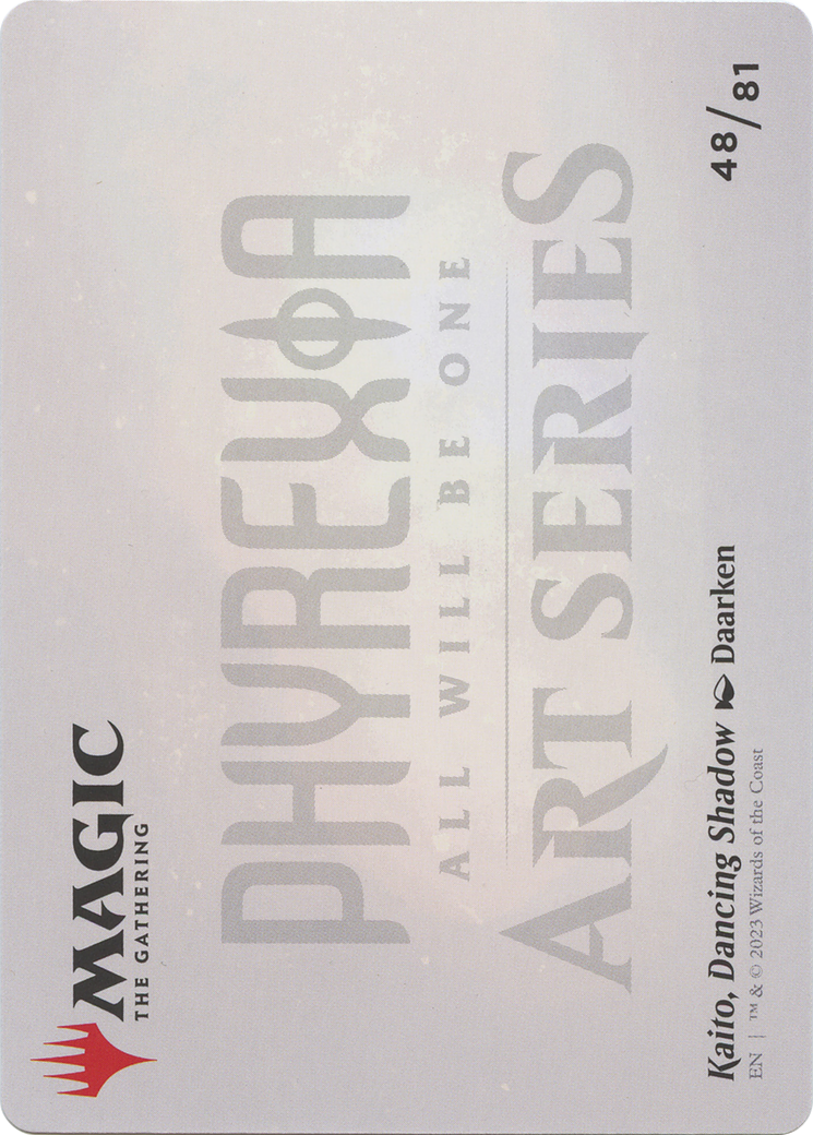 Kaito, Dancing Shadow // Kaito, Dancing Shadow (AONE-048) - Phyrexia: All Will Be One Art Series (Borderless) Foil-2