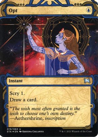 Opt (Foil Etched) [Strixhaven: School of Mages Mystical Archive]-1