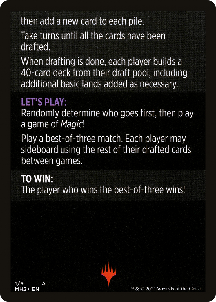 Winchester Draft // Winchester Draft (cont'd) (MMH2-001) - Modern Horizons 2 Minigames-2