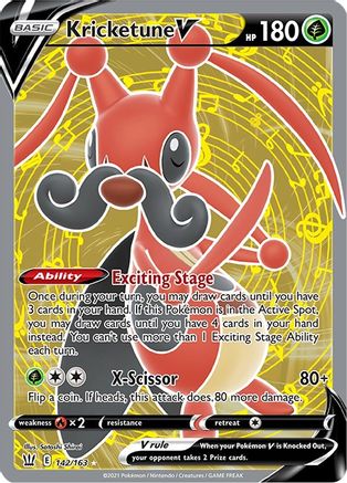 Kricketune V (142/163) [Sword & Shield: Battle Styles]-1