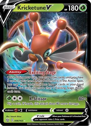 Kricketune V (006/163) [Sword & Shield: Battle Styles]-1