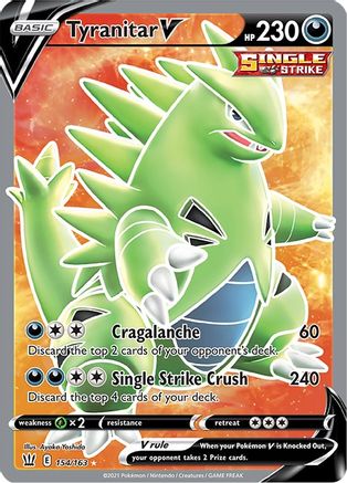 Tyranitar V (154/163) [Sword & Shield: Battle Styles]-1