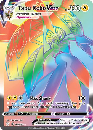 Tapu Koko VMAX (166/163) [Sword & Shield: Battle Styles]-1