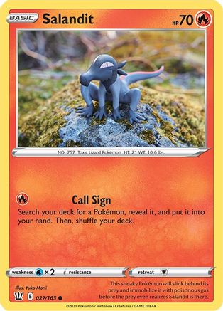 Salandit (027/163) [Sword & Shield: Battle Styles]-1