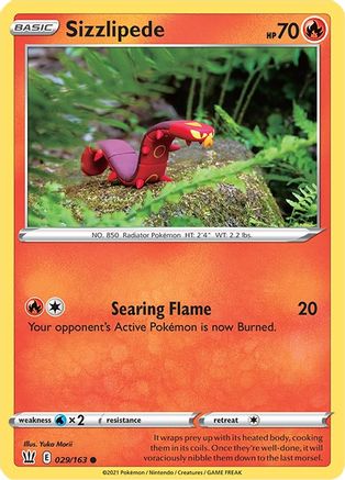 Sizzlipede (029/163) [Sword & Shield: Battle Styles]-1