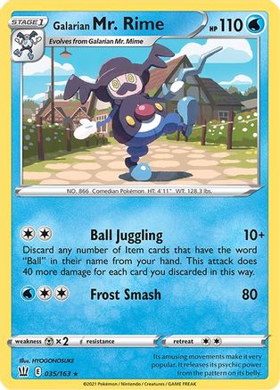 Galarian Mr. Rime (035/163) [Sword & Shield: Battle Styles]-1