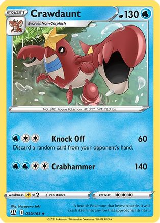 Crawdaunt (039/163) [Sword & Shield: Battle Styles]-1