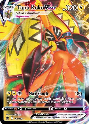 Tapu Koko VMAX (051/163) [Sword & Shield: Battle Styles]-1