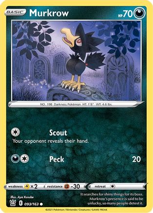 Murkrow (093/163) [Sword & Shield: Battle Styles]-1