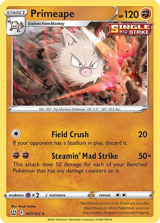 Primeape (067/163) [Sword & Shield: Battle Styles]-1