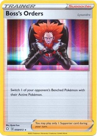 Boss's Orders (058/72) (Theme Deck Exclusive) [Sword & Shield: Shining Fates]-1