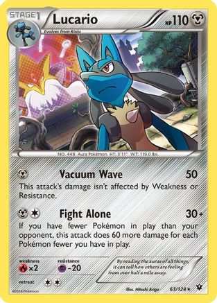 Lucario (63/124) (Cosmos Holo) [XY: Fates Collide]-1