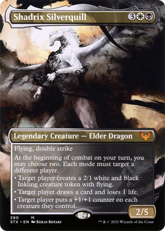 Shadrix Silverquill (Borderless Alternate Art) [Strixhaven: School of Mages]-1