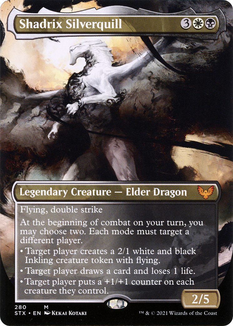Shadrix Silverquill (Borderless Alternate Art) [Strixhaven: School of Mages]-1