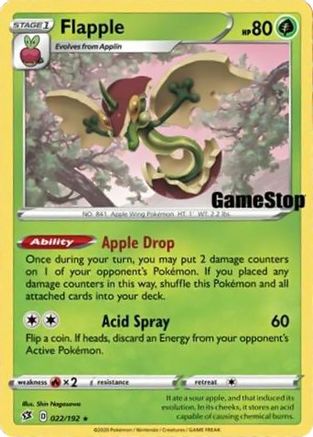 Flapple (022/192) (GameStop Exclusive) [Sword & Shield: Rebel Clash]-1