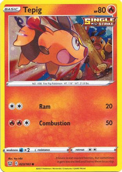Tepig (023/163) (Cosmos Holo) [Sword & Shield: Battle Styles]-1