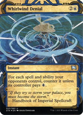 Whirlwind Denial (Foil Etched) (STA-023) - Strixhaven Mystical Archive (Borderless) Foil-1