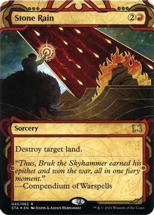 Stone Rain (Foil Etched) [Strixhaven: School of Mages Mystical Archive]-1