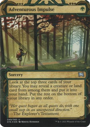 Adventurous Impulse (Foil Etched) [Strixhaven: School of Mages Mystical Archive]-1