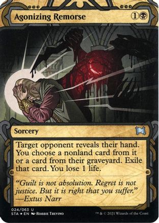 Agonizing Remorse (Foil Etched) [Strixhaven: School of Mages Mystical Archive]-1