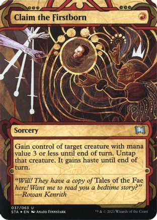 Claim the Firstborn (Foil Etched) [Strixhaven: School of Mages Mystical Archive]-1