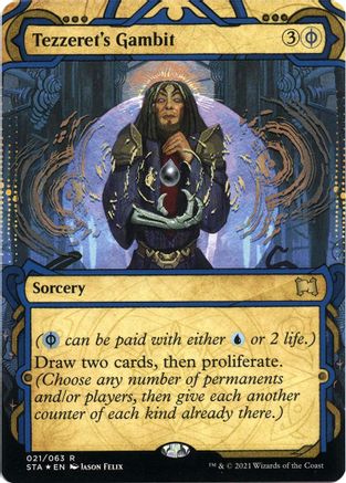Tezzeret's Gambit (Foil Etched) [Strixhaven: School of Mages Mystical Archive]-1