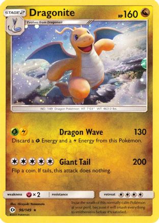 Dragonite (96/149) (Cosmos Holo) [Sun & Moon: Base Set]-1