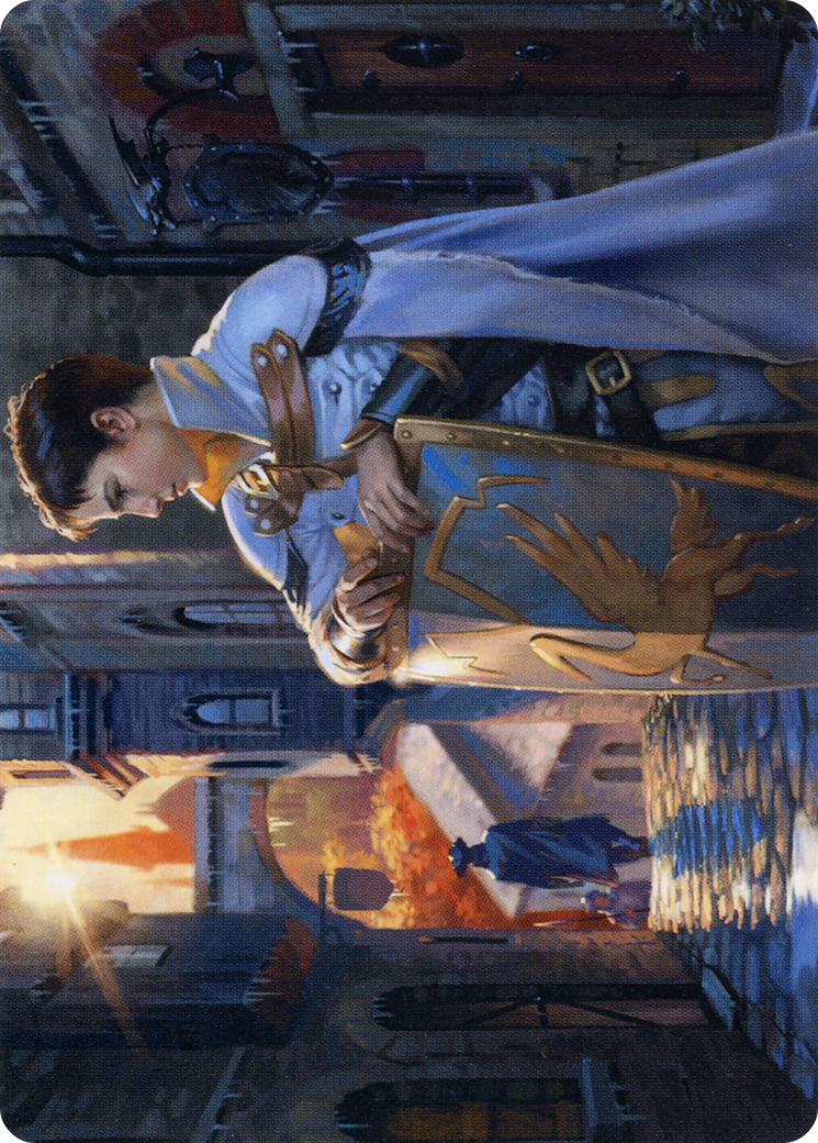 Dennick, Pious Apprentice // Dennick, Pious Apprentice (AMID-058) - Midnight Hunt Art Series (Borderless) Foil-3