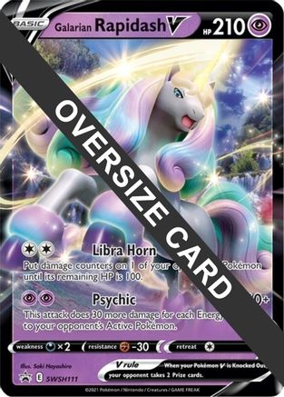 Galarian Rapidash V (SWSH111) (Jumbo Card) [Sword & Shield: Black Star Promos]-1