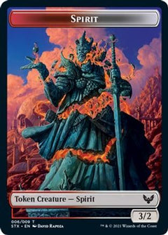 Spirit (6) // Treasure (7) Double-sided Token (STX-6 // 7) - Strixhaven: School of Mages Foil-1