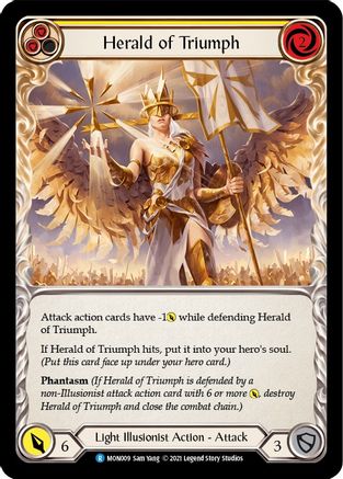 Herald of Triumph (Yellow) [U-MON009-RF] (Monarch Unlimited)  Unlimited Rainbow Foil-1