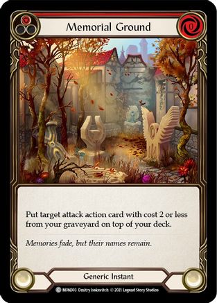 Memorial Ground (Red) [MON303-RF] (Monarch)  1st Edition Rainbow Foil-1
