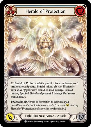 Herald of Protection (Blue) [MON016] (Monarch)  1st Edition Normal-1