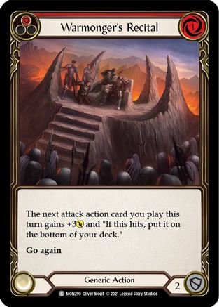 Warmonger's Recital (Red) [U-MON299] (Monarch Unlimited)  Unlimited Normal-1