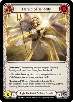 Herald of Tenacity (Blue) [MON025-RF] (Monarch)  1st Edition Rainbow Foil-1