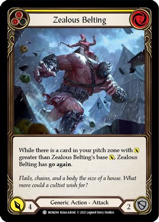 Zealous Belting (Yellow) [MON294] (Monarch)  1st Edition Normal-1