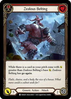 Zealous Belting (Red) [MON293-RF] (Monarch)  1st Edition Rainbow Foil-1