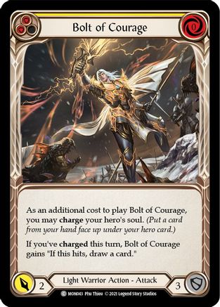 Bolt of Courage (Yellow) [U-MON043-RF] (Monarch Unlimited)  Unlimited Rainbow Foil-1