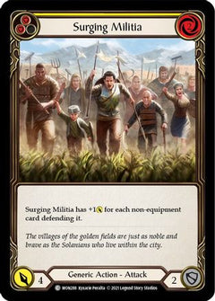 Surging Militia (Yellow) [MON288-RF] (Monarch)  1st Edition Rainbow Foil-1