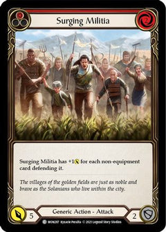 Surging Militia (Red) [MON287-RF] (Monarch)  1st Edition Rainbow Foil-1