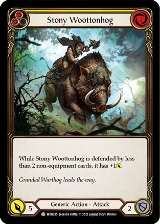 Stony Woottonhog (Yellow) [U-MON285-RF] (Monarch Unlimited)  Unlimited Rainbow Foil-1