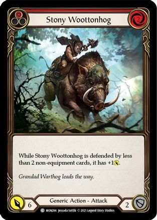 Stony Woottonhog (Red) [MON284-RF] (Monarch)  1st Edition Rainbow Foil-1