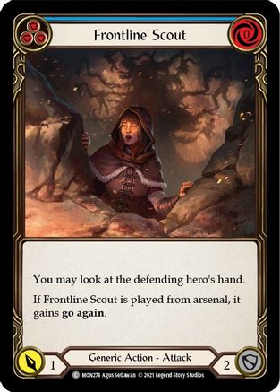 Frontline Scout (Blue) [U-MON274-RF] (Monarch Unlimited)  Unlimited Rainbow Foil