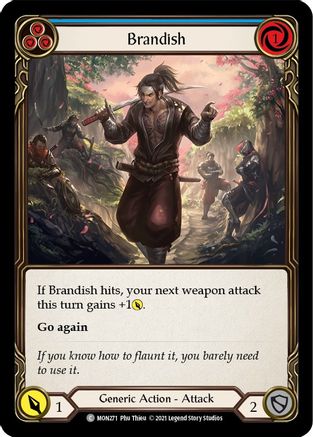 Brandish (Blue) [MON271-RF] (Monarch)  1st Edition Rainbow Foil-1