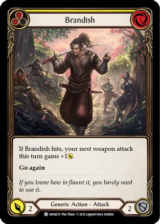 Brandish (Yellow) [MON270-RF] (Monarch)  1st Edition Rainbow Foil-1