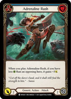 Adrenaline Rush (Blue) [MON265-RF] (Monarch)  1st Edition Rainbow Foil-1