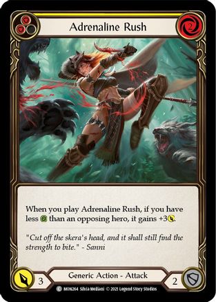 Adrenaline Rush (Yellow) [MON264] (Monarch)  1st Edition Normal-1