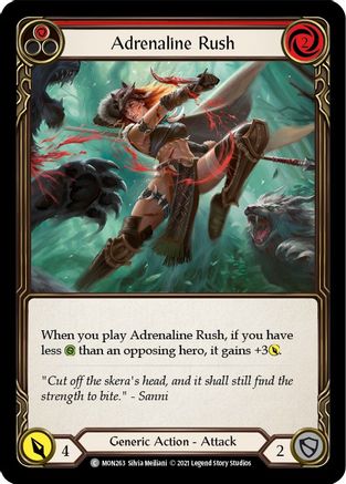 Adrenaline Rush (Red) [U-MON263-RF] (Monarch Unlimited)  Unlimited Rainbow Foil-1
