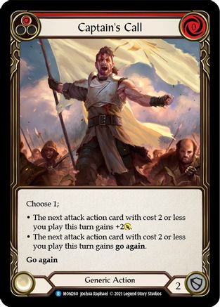 Captain's Call (Red) [MON260-RF] (Monarch)  1st Edition Rainbow Foil-1