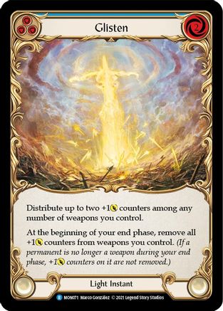 Glisten (Blue) [U-MON071-RF] (Monarch Unlimited)  Unlimited Rainbow Foil-1